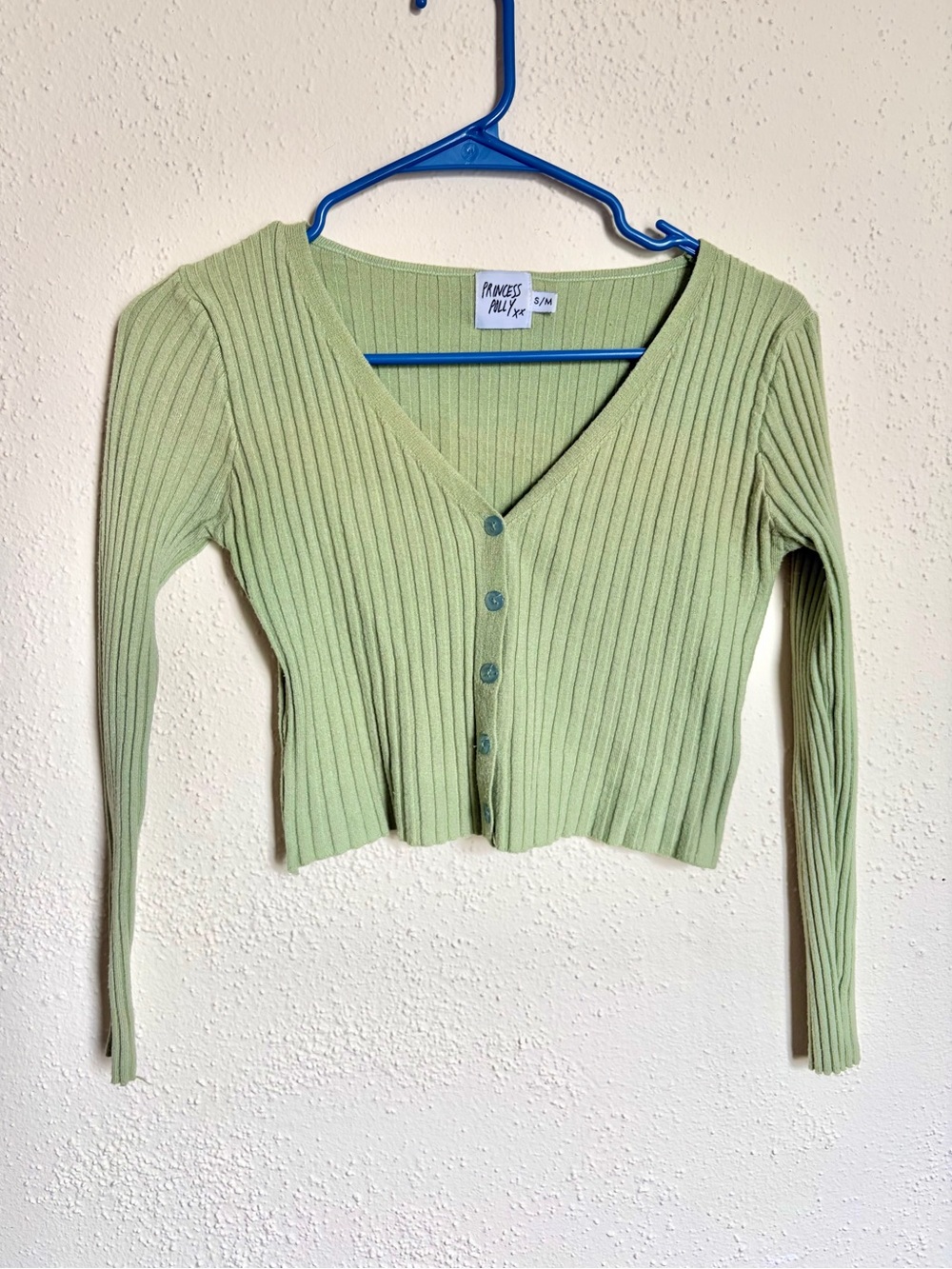 Princess Polly Ribbed Wool Blend Cropped Cardigan